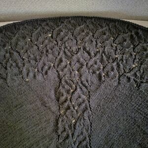 Large Elegant Black HandKnit Scarf/Shawl/Wrap